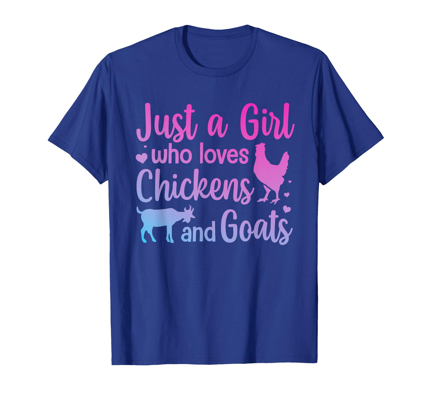 Cool Chicken Goat Design for Women Girls Pygmy Goat Lover T-Shirt