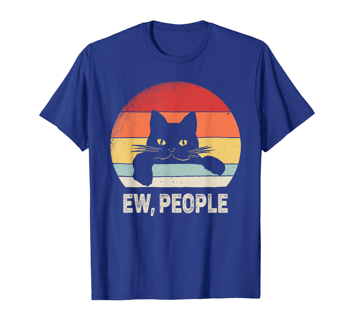 Vintage Retro Ew, People Black Cat T-Shirt