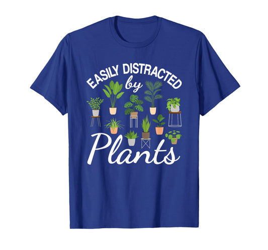 Cute Easily Distracted by Plants Succulent Garden Gardening T-Shirt