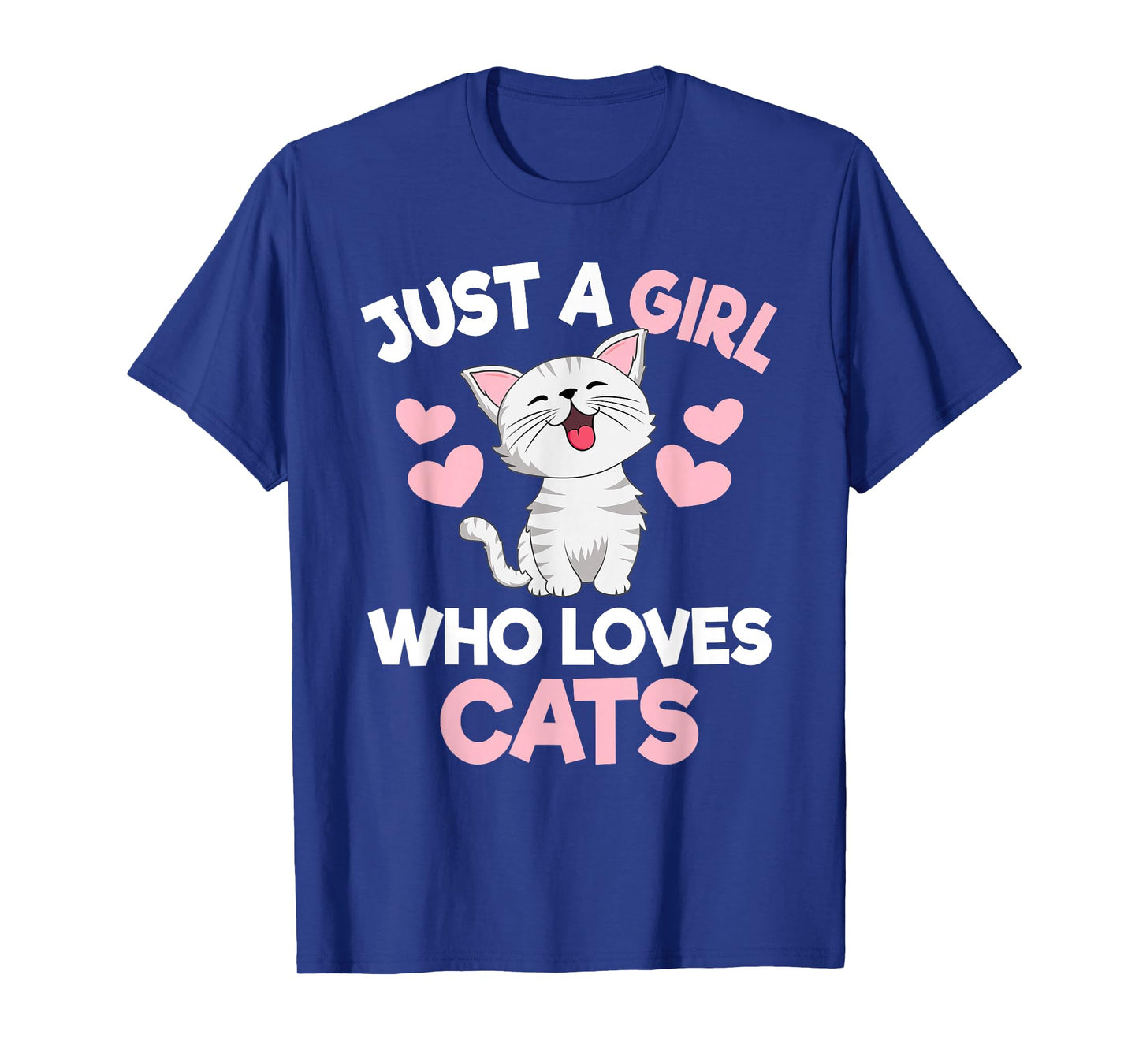 Just A Girl Who Loves Cats Cute Cat Lover Girls Kids T-Shirt
