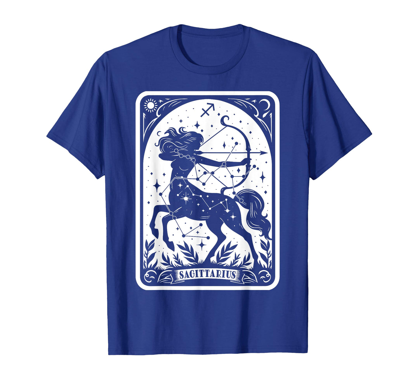 Sagittarius Zodiac Centaur Astrology Sign Vintage Tarot Card T-Shirt