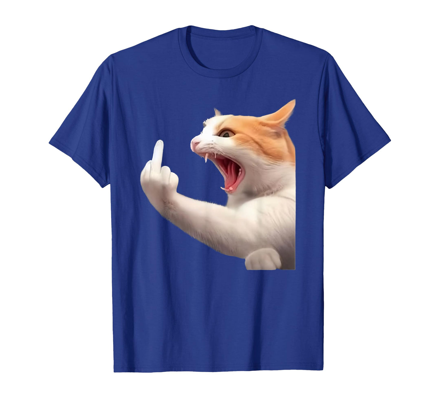 Angry Cat Middle Finger Meme Funny Catcore Tee for Gen Z T-Shirt
