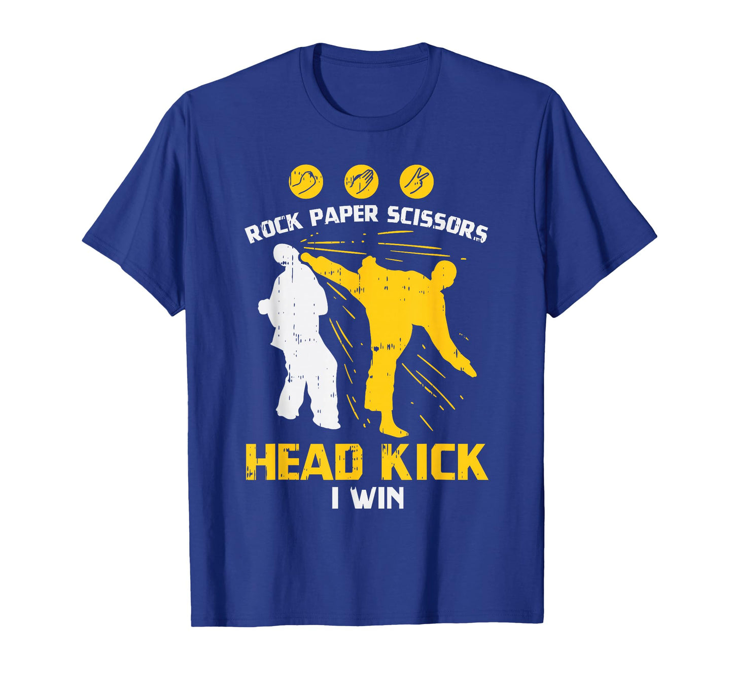 Rock Paper Scissors Headkick Win Funny Taekwondo Karate Gift T-Shirt