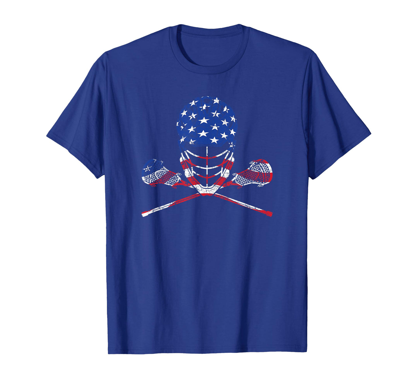 Lacrosse American Flag, Lax Helmet And Sticks Men Women Kids T-Shirt