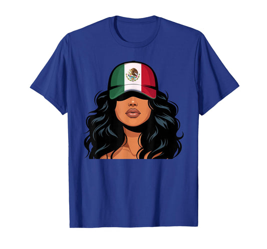 Mexican Girl Mexico Flag Proud Mexicana Women T-Shirt