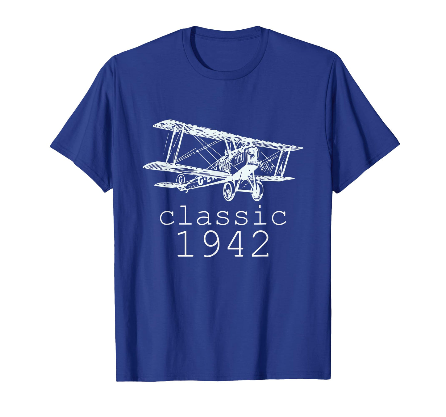 Classic 1942 Vintage Biplane Aviation 80th Birthday Shirt T-Shirt