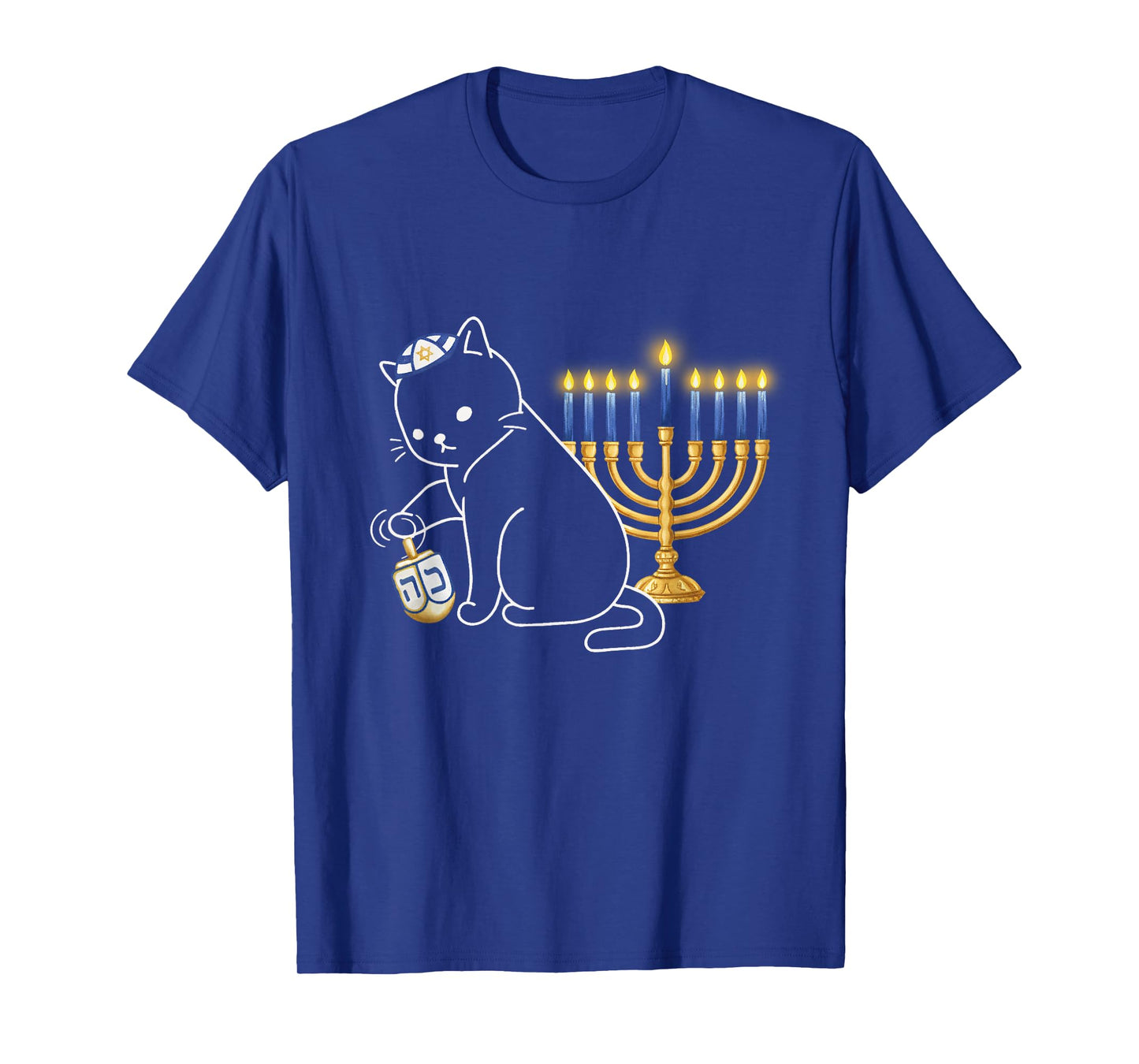 Hanukkah Cat Happy Hanucat Holiday Hanukkat Jewish T-Shirt