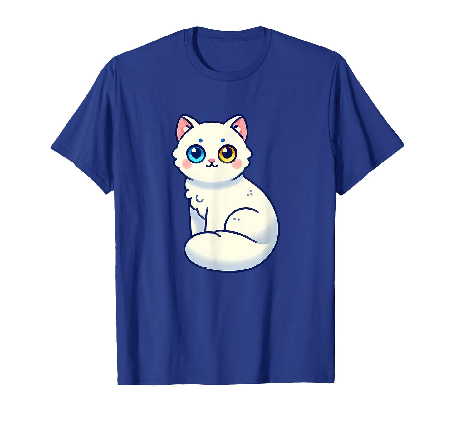 Cat With Heterochromia Cute Cat Lover Men Women Kids T-Shirt