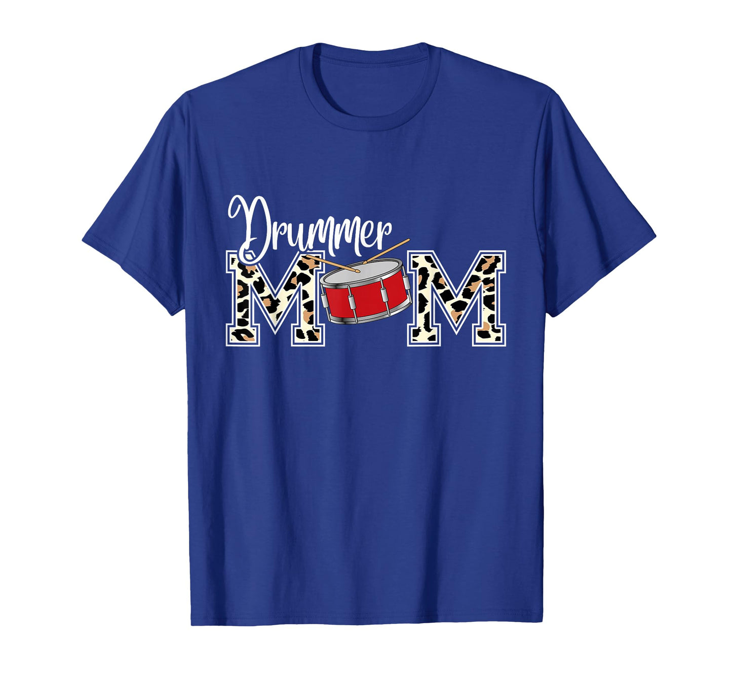 Drummer Mom Leopard Print Proud Drummer Mom Musical T-Shirt