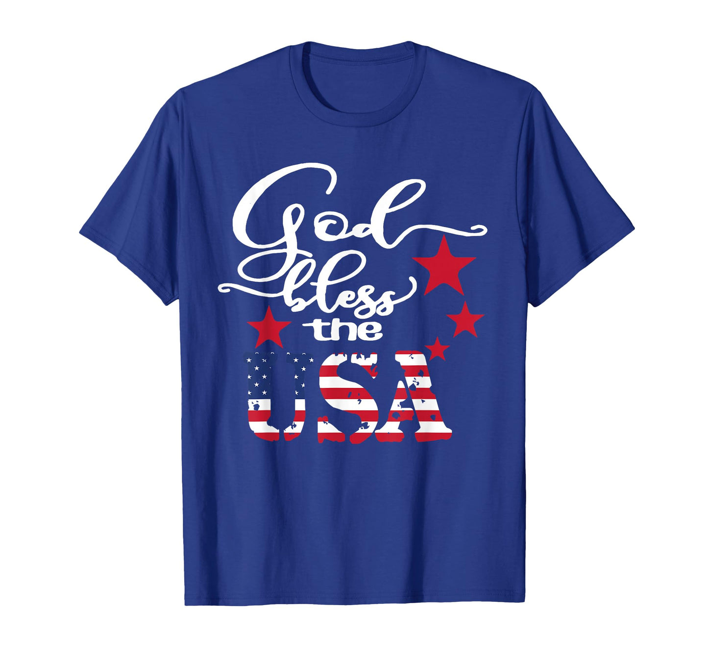 God Bless The USA 4th of July Patriotic US Flag T-Shirt