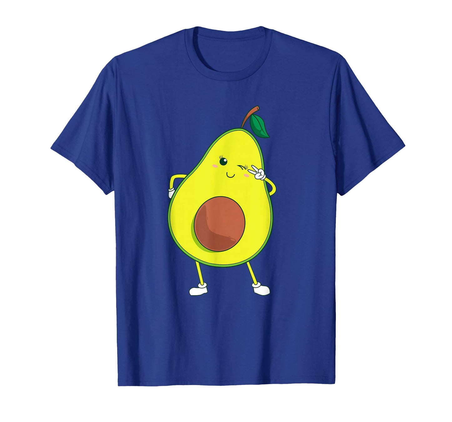 Cute Avocado Art For Kids Men Women Funny Winking Fruit T-Shirt