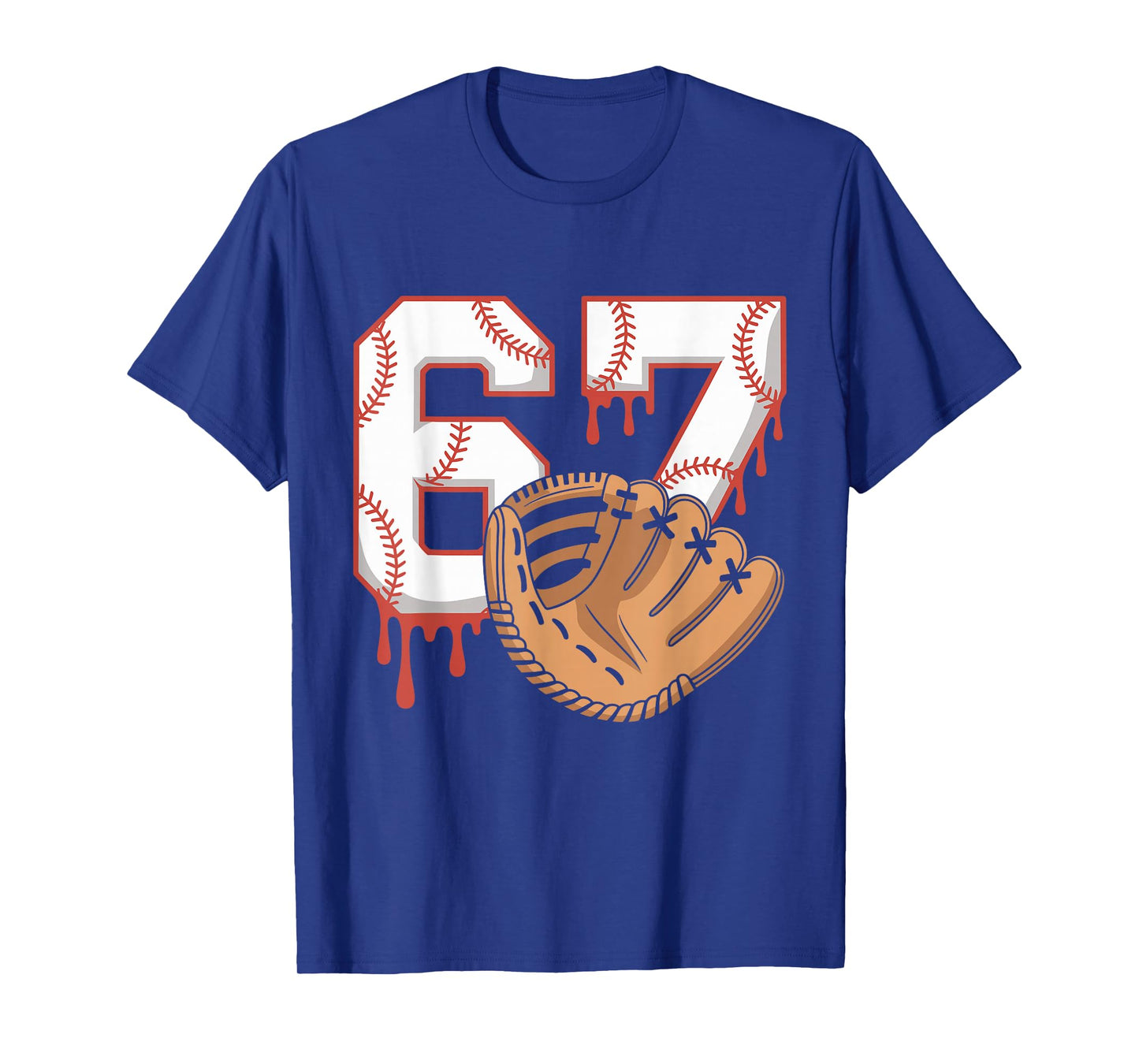 Baseball 67 Six Seven Alpha Slang 6 7 Meme Kids Teachers Boy T-Shirt
