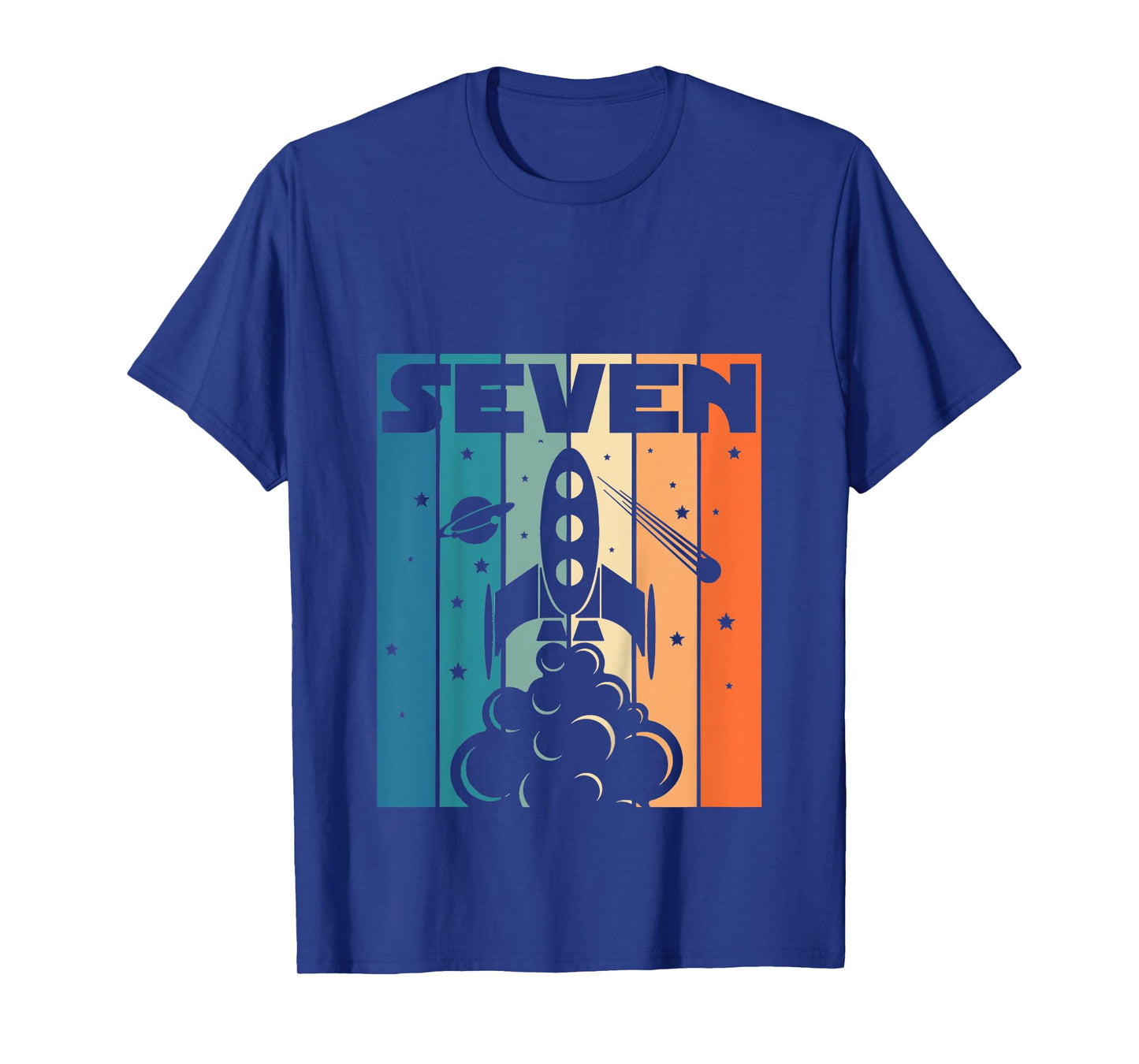 7 Year Old 7th Space Rocket Astronaut Birthday Boys Girls T-Shirt