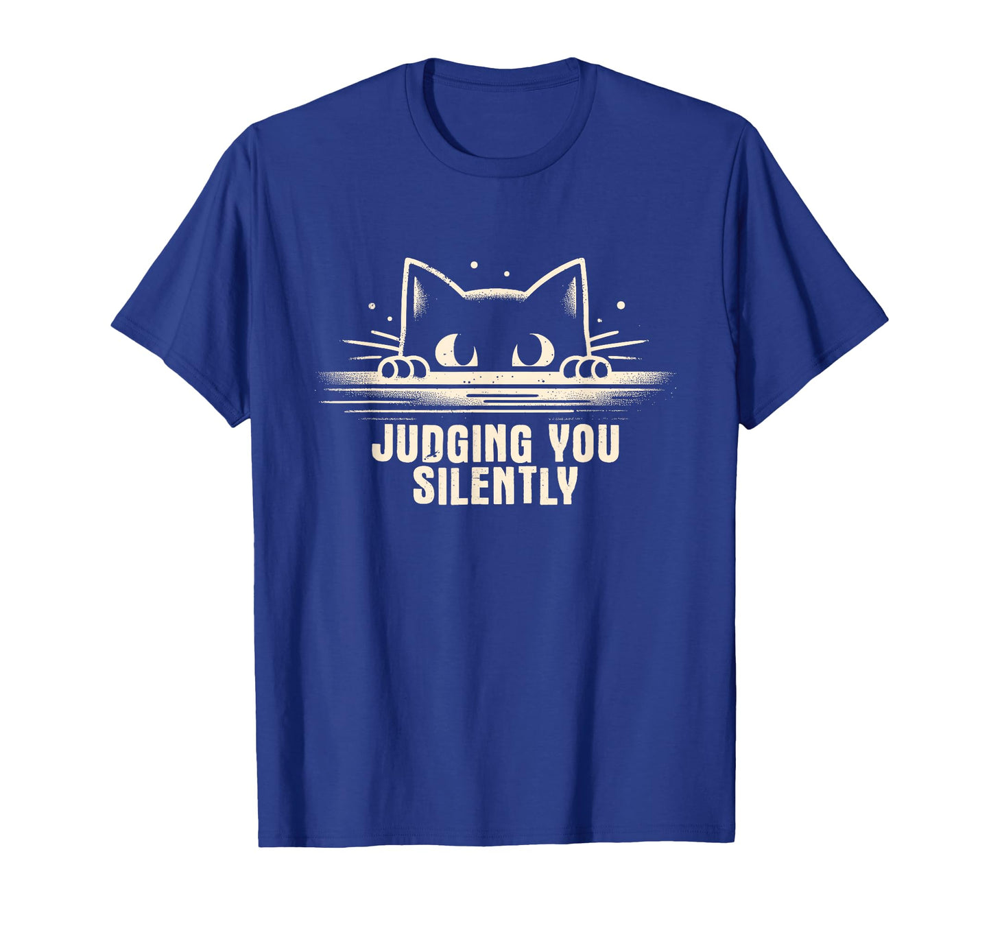 Judging You Silently - Funny Black Cat Kitten Pet Lover T-Shirt