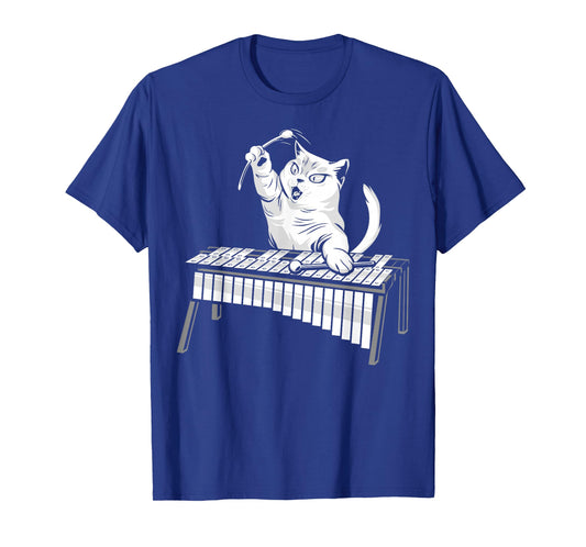 Cat Playing Percussion Musical Instrument Xylophone T-Shirt