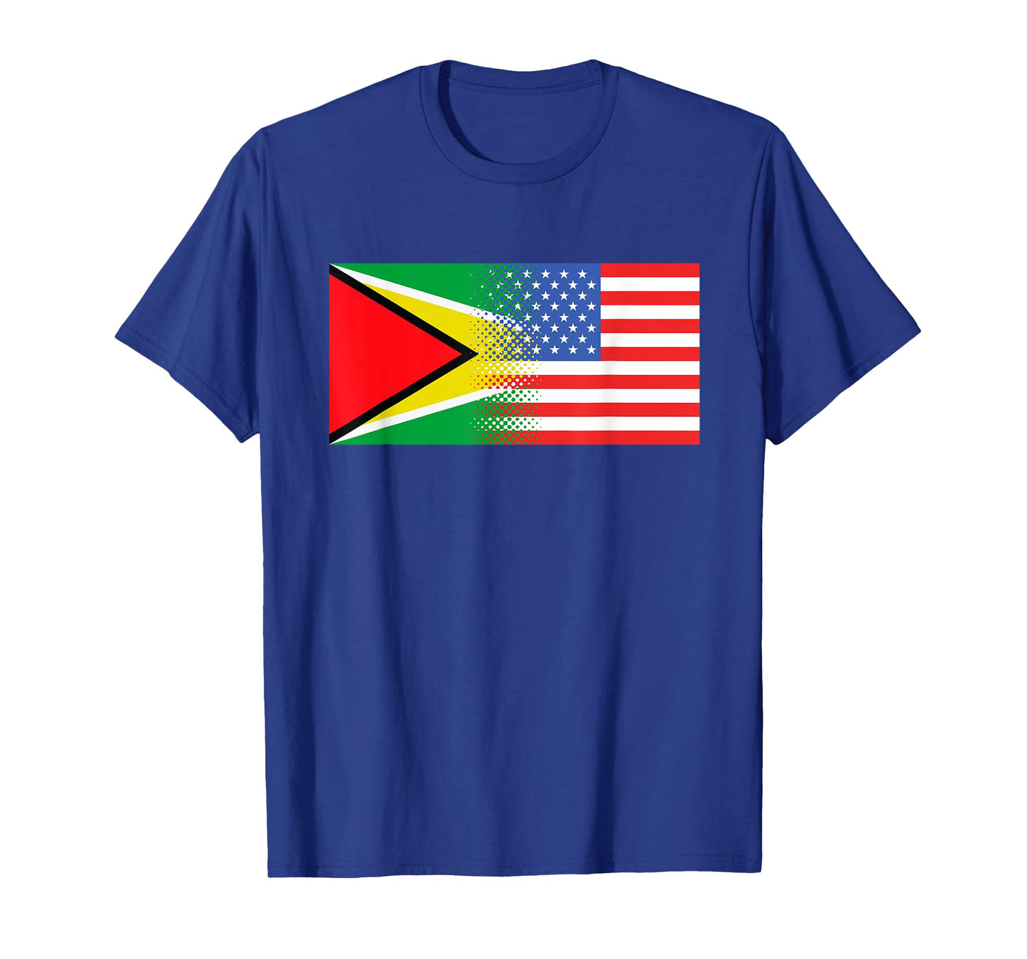 Guyana American Flag Half Guyanese Half USA Gift T-Shirt