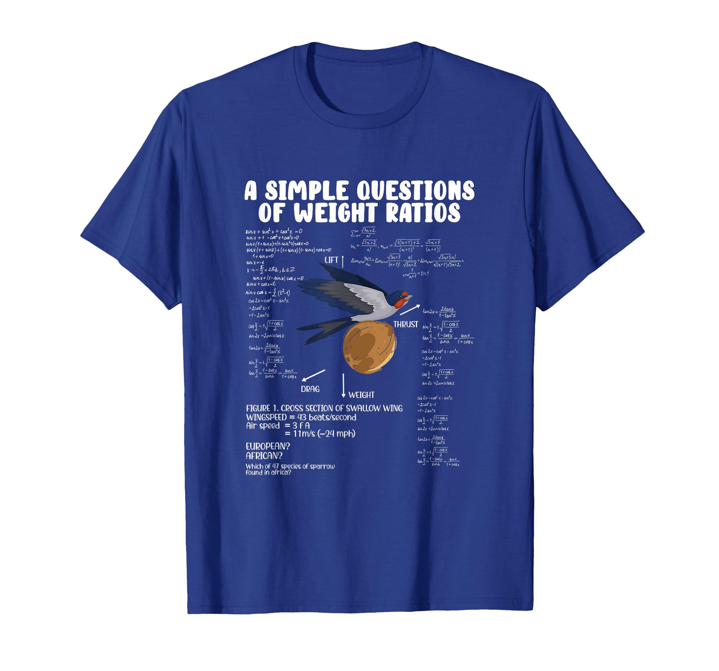 A Simple Question of Weight Ratios Math Teacher Men Women T-Shirt