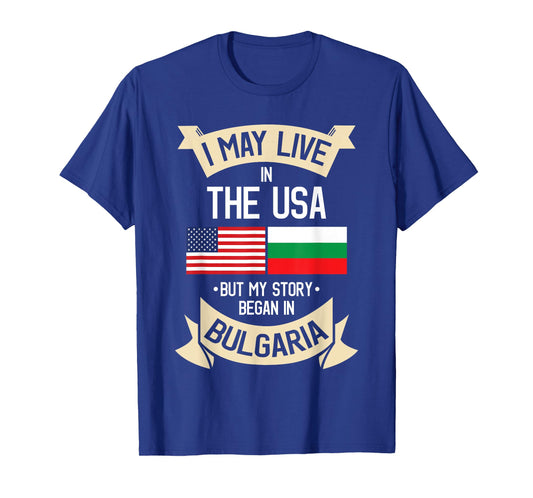 Bulgaria American Flag USA Bulgarian Roots Gifts Women Girls Kids Men T-Shirt