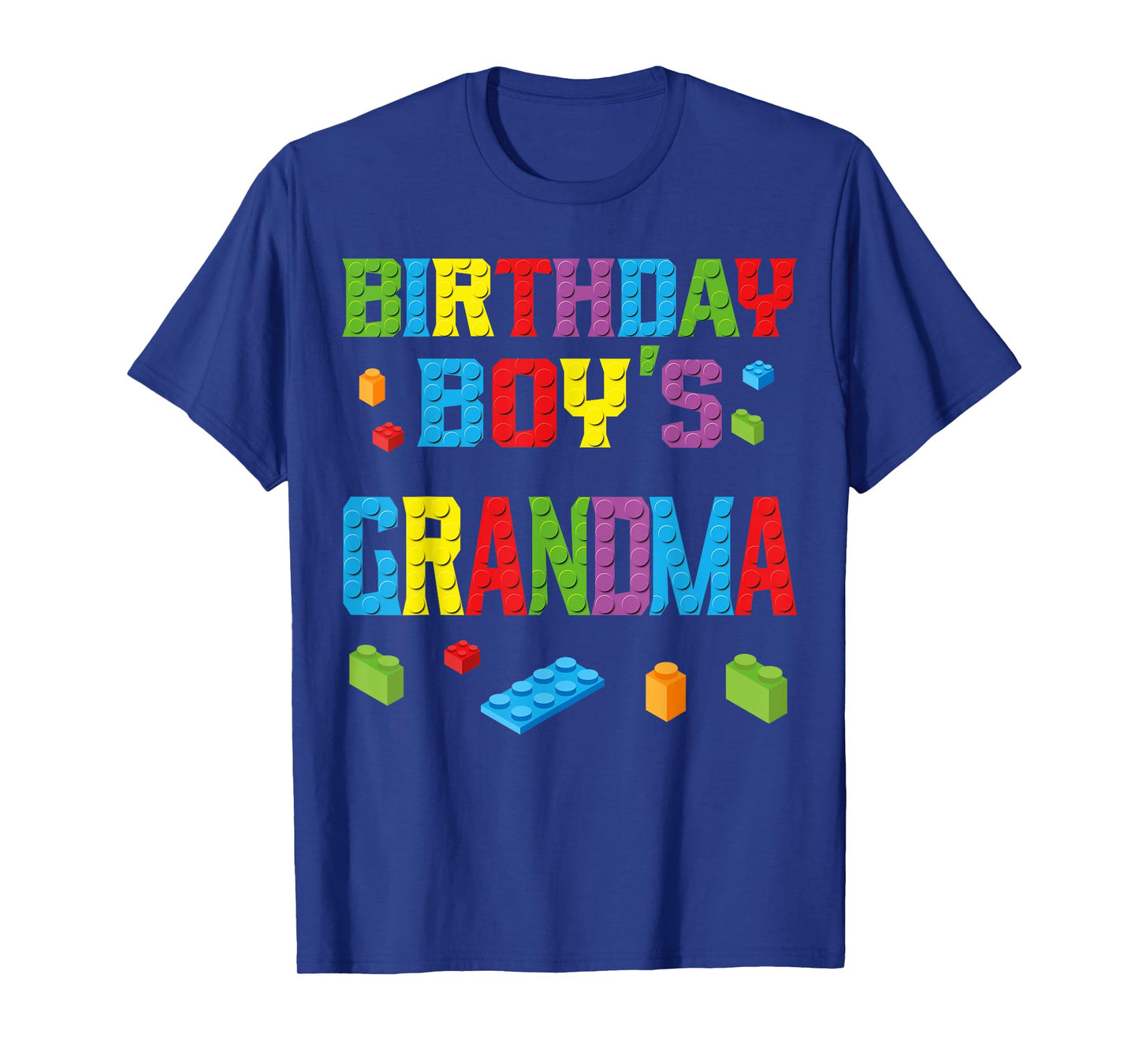 Master Builder Birthday Boy's Grandma Building Bricks Blocks T-Shirt
