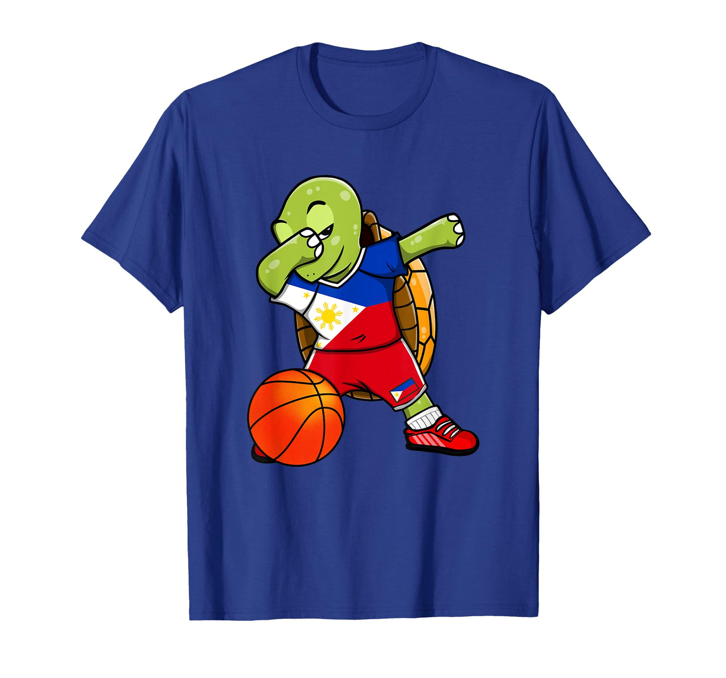 Dabbing Turtle Philippines Jersey Philippine Basketball Fans T-Shirt