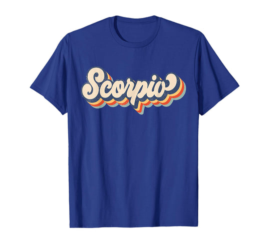 Scorpio Retro Zodiac Sign October November Birthday T-Shirt