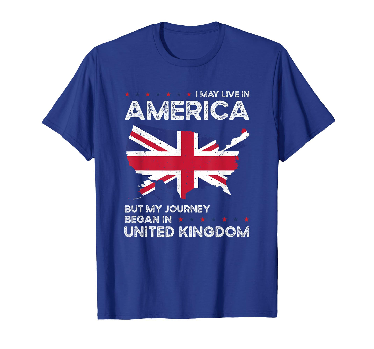 British American Patriot USA Grown United Kingdom UK US Flag T-Shirt