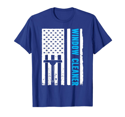 US Flag Window Cleaner T-Shirt