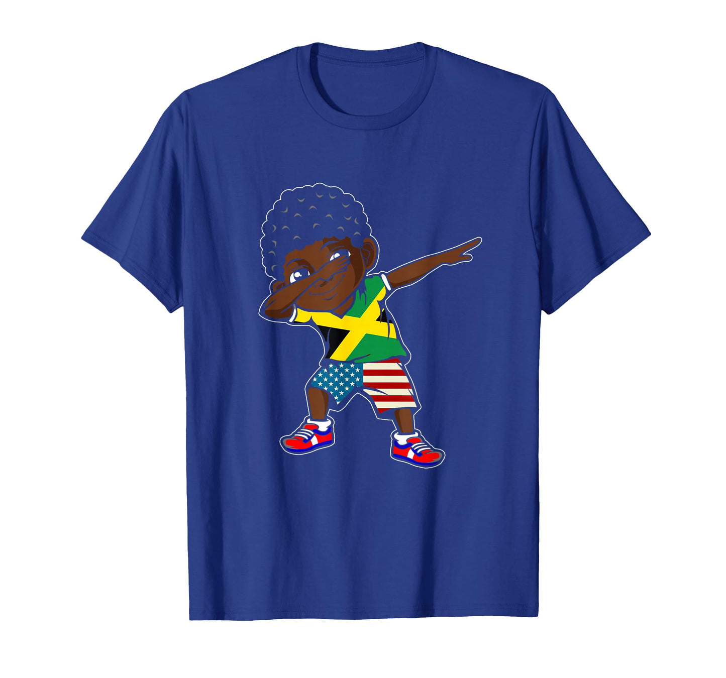 Half American Half Jamaican Boy Kid Jamaica Flag Patriotic T-Shirt