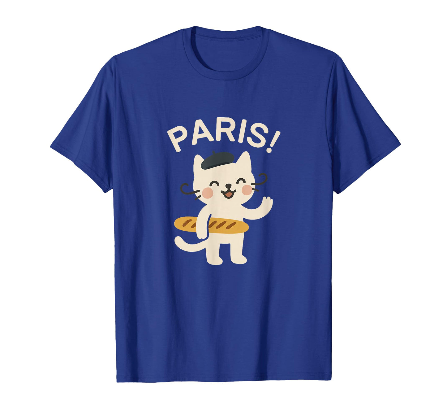 Paris France Funny Cute Cat Graphic T-Shirt