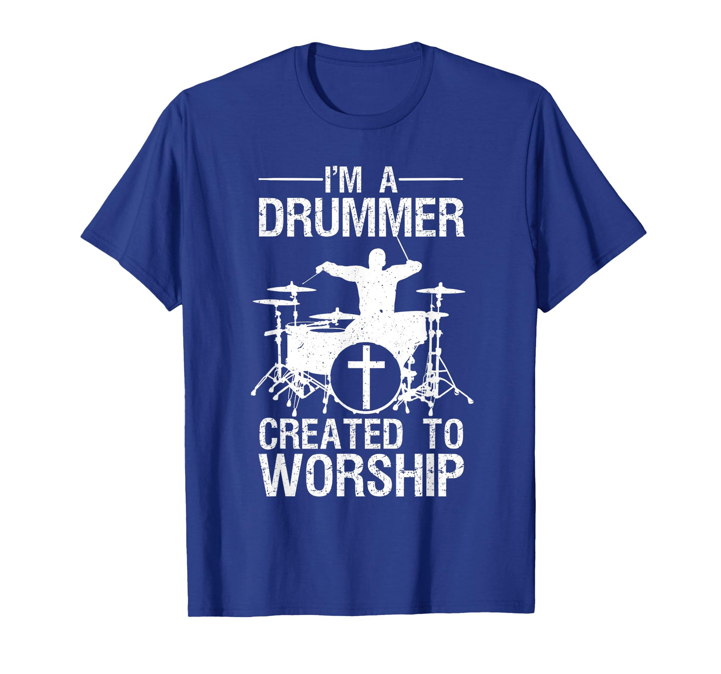 Funny Christian Drummer Art For Men Women Drum Player Lover T-Shirt