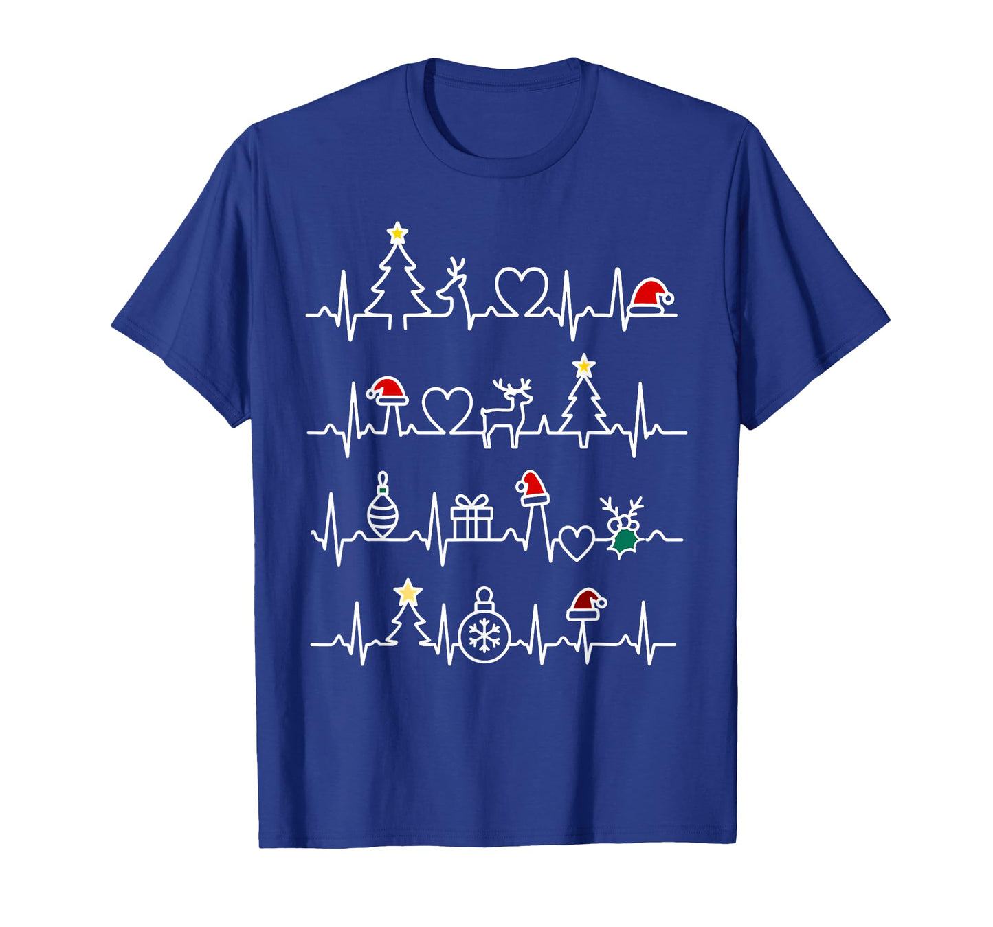 Christmas EKG Heartbeat Cardiologist Cardiology Heart Women T-Shirt