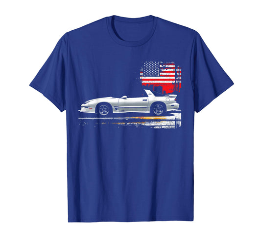 Patriotic Muscle Car 1998 Trans Am American Flag T-Shirt