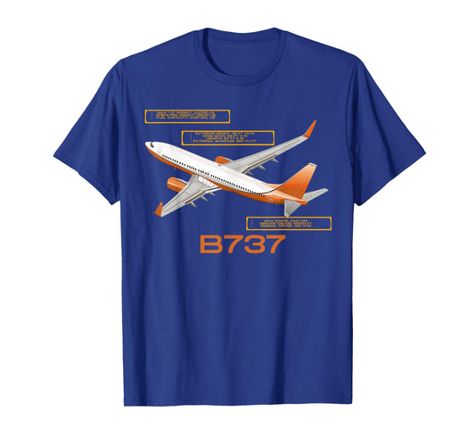 B737 Jet Airplane! Aviation Airplane T-Shirt