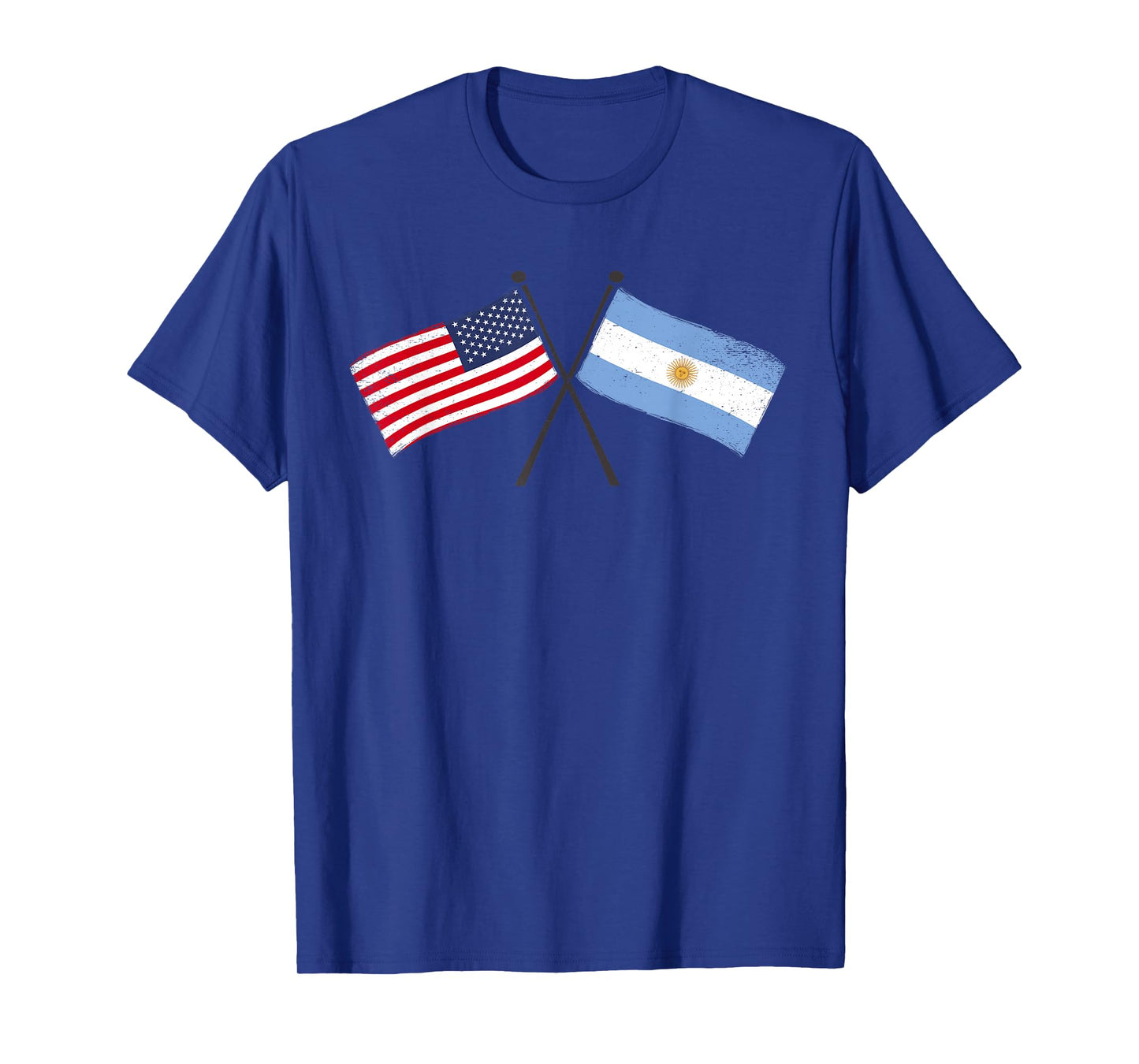 USA Argentina Crossed Flags American Argentinian Friendship T-Shirt