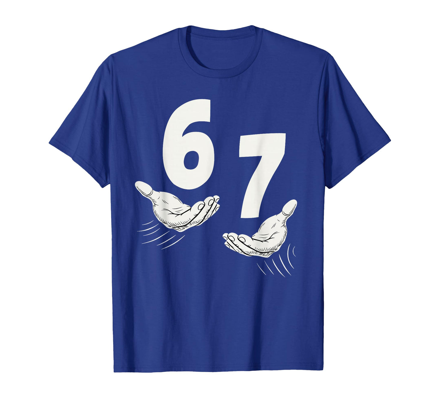 Six Seven 67 6 7 Kids 67 Teen Boys 6-7 Meme Hands Funny T-Shirt