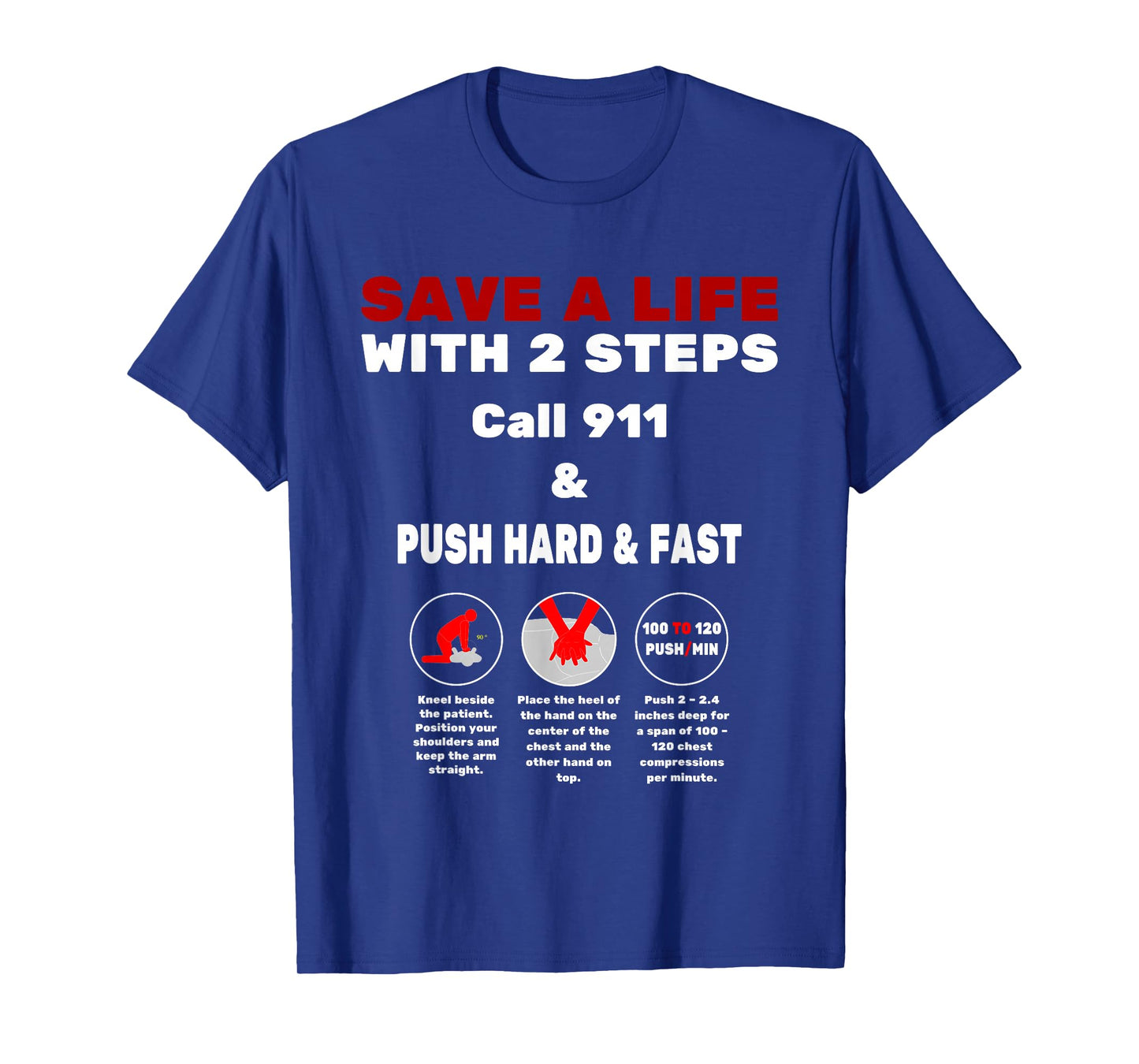 CPR Instructor t-shirt, hands only instructions T-Shirt