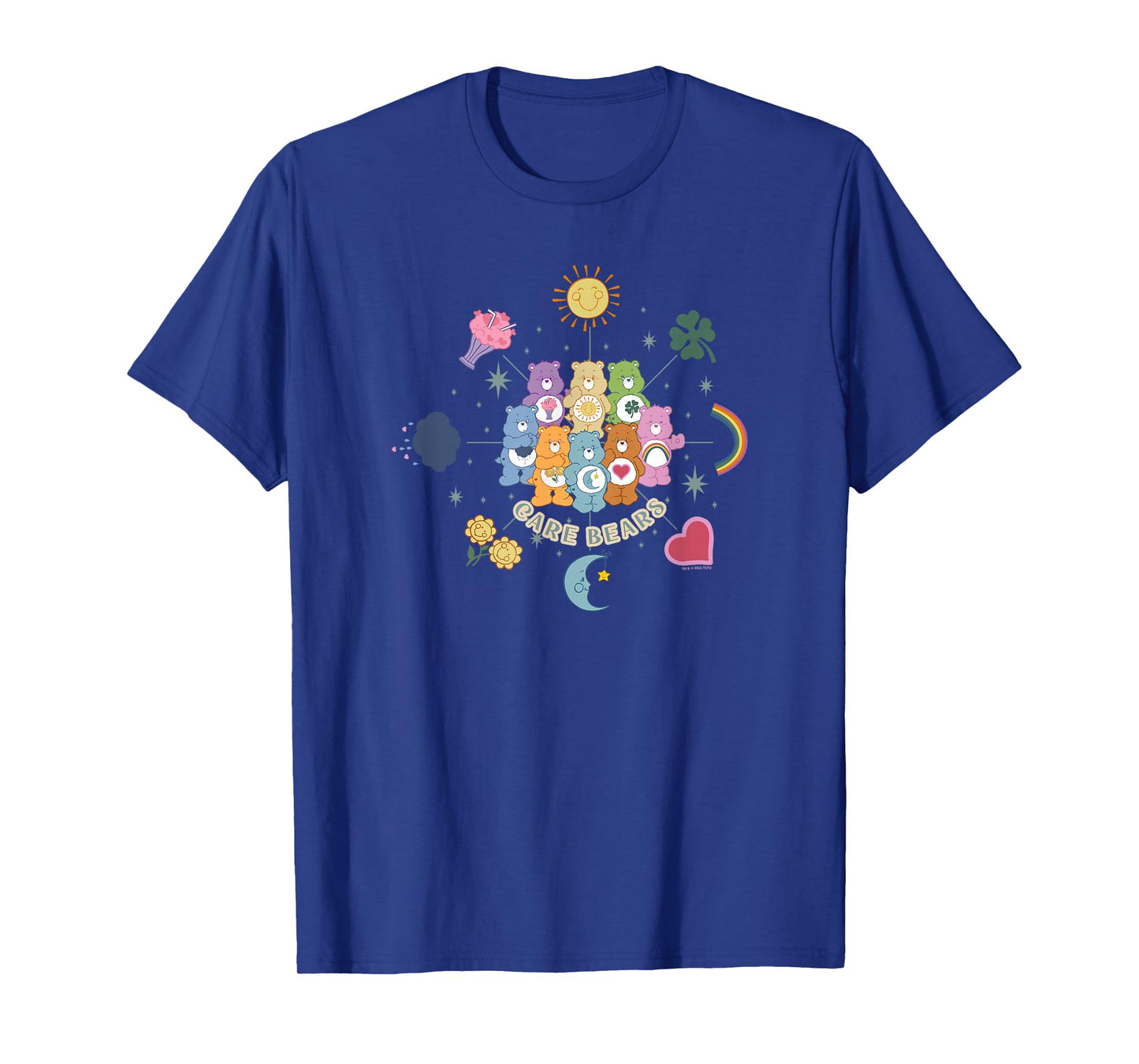 Care Bears Vintage Celestial Zodiac Group Belly Badge Icons T-Shirt