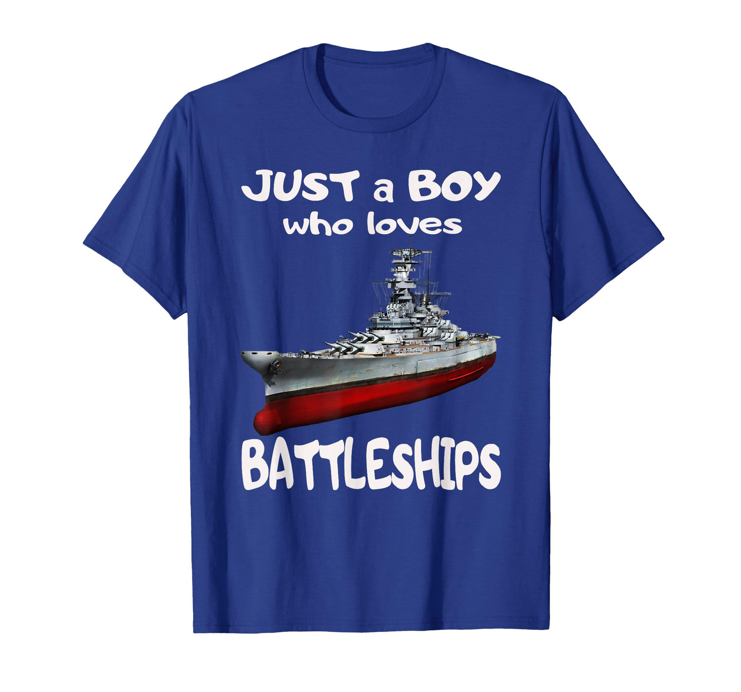 Boy Who Loves American USS Wisconsin BB-64 WW2 Battleship T-Shirt