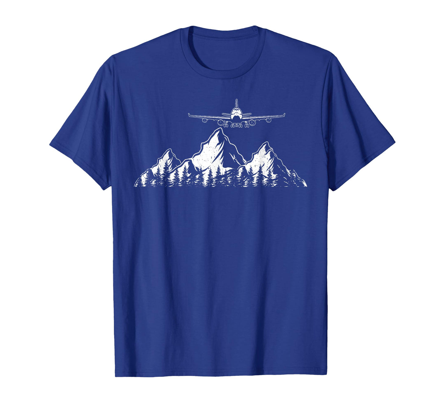 Airplane Over Mountains Funny Pilot Aviation Men Women Kids T-Shirt
