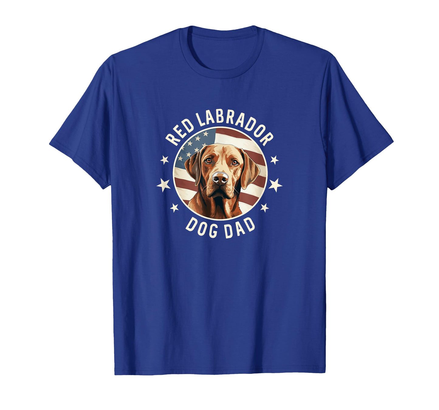 Red Labrador Retriever Dog Dad T-Shirt for Men Women
