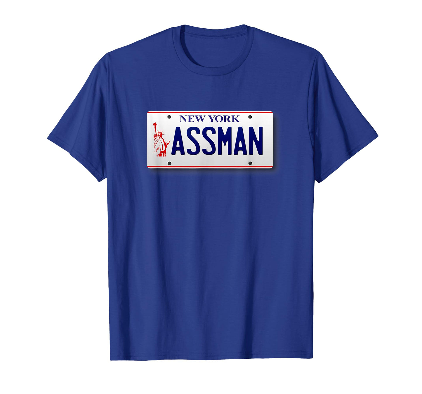 Assman New York License Plate Funny T-Shirt