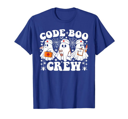 Code Boo Crew Nurse Funny Ghost Halloween Nurse T-Shirt