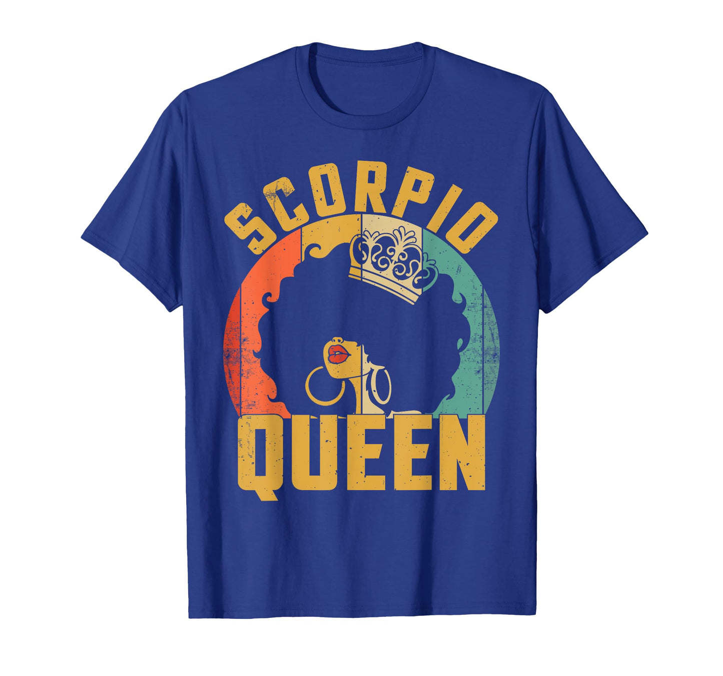 Birthday Afro Scorpio Queen African American Black Women T-Shirt