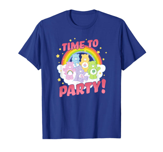 Care Bears Birthday Let's Party Vintage Rainbow Holiday Logo T-Shirt