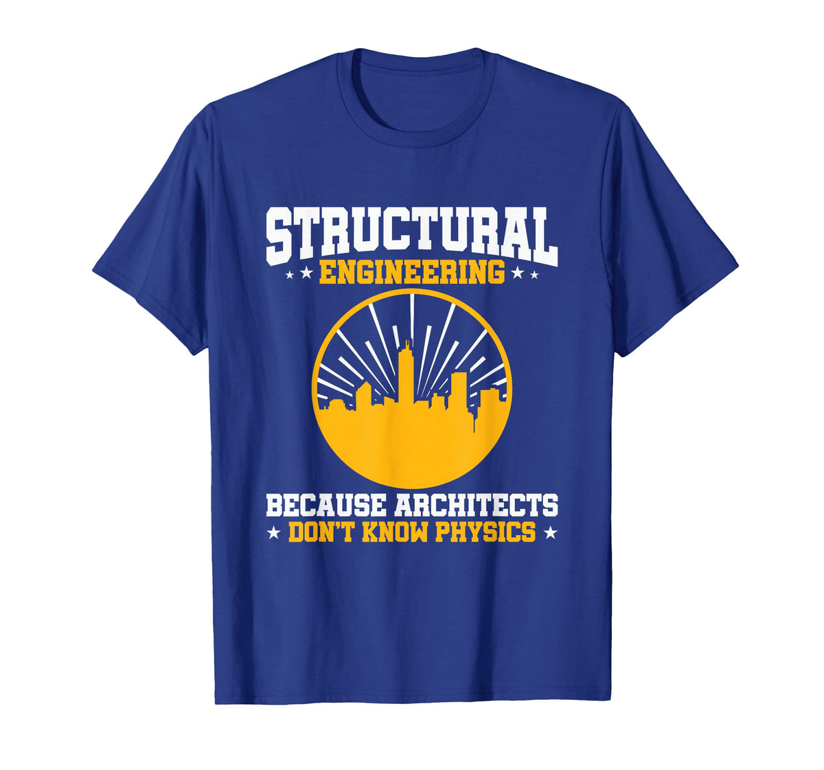 Structural Engineer Shirts and Gifts Men's Black Cotton 65% Polyester 35% Classic Fit Short Sleeve Crew Neck T-Shirt Small Funny Physics Graduation T-Shirt
