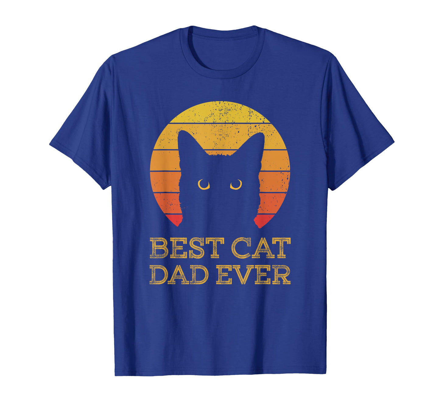 Best Cat Dad Ever Vintage Funny Cat Daddy Fathers Day T-Shirt