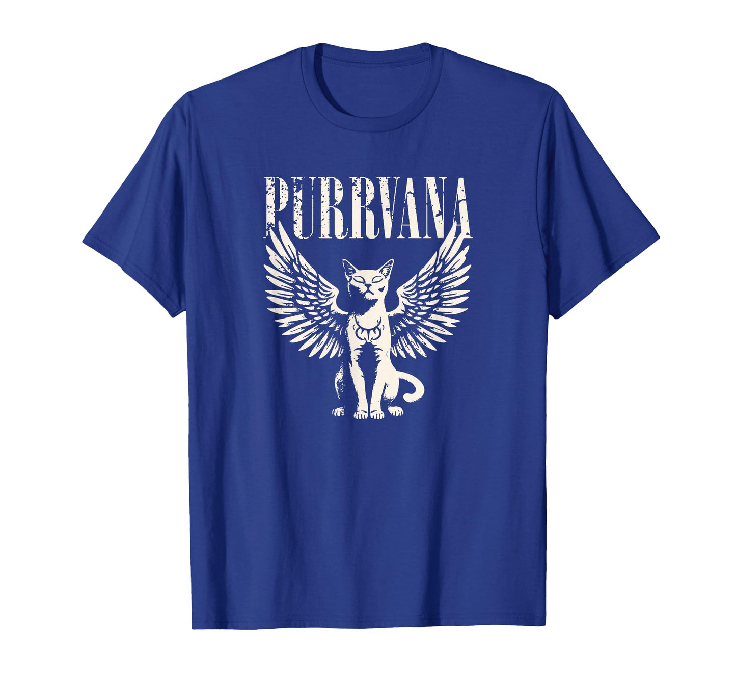Purrvana Funny Cat Parody 90s Grunge Rock Music T-Shirt