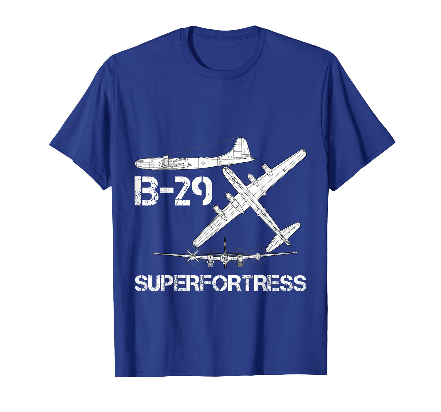 B-29 Superfortress WW2 Heavy Bomber Aircraft Blueprint T-Shirt