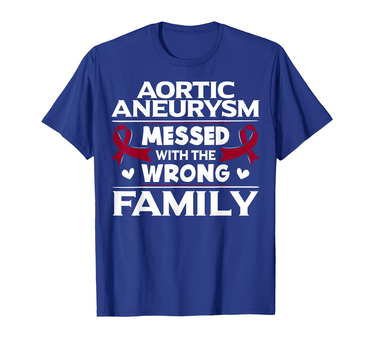 Aortic Aneurysm Gift Burgundy Awareness Ribbon T-Shirt