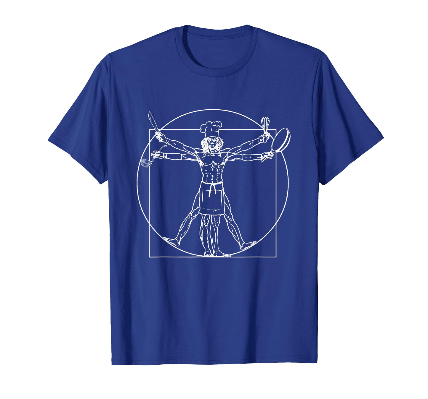 Chef Vitruvian Man Da Vinci Funny Cooking Gift T-Shirt